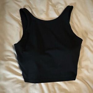 CRZ YOGA Black cropped workout tank